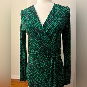Michael Kors Emerald Green and Black Dress size Small
